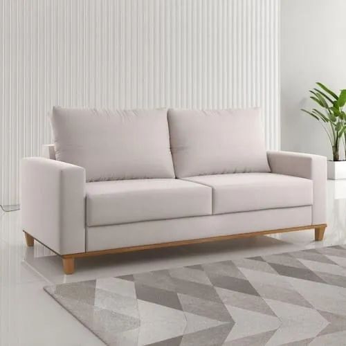 Sofá Living 3 lugares com design moderno e elegante, perfeito para sua sala. 