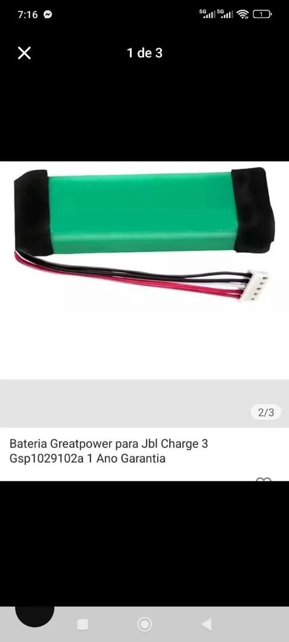 Bateria JBL charge 3 original 