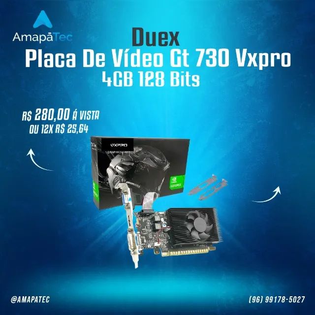 Placa De Video Vxpro 4gb  Gt 730 128BITS