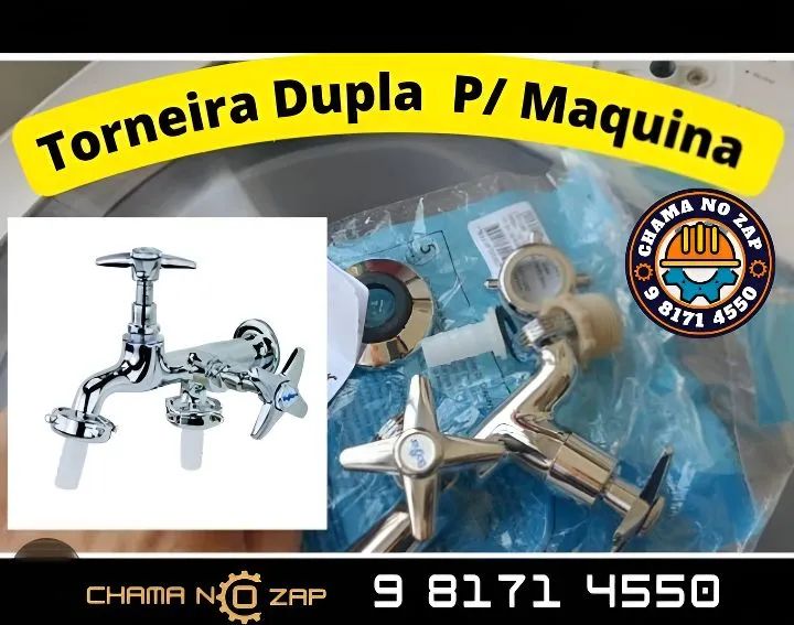 Torneira Dupla P/ Máquina de Lavar