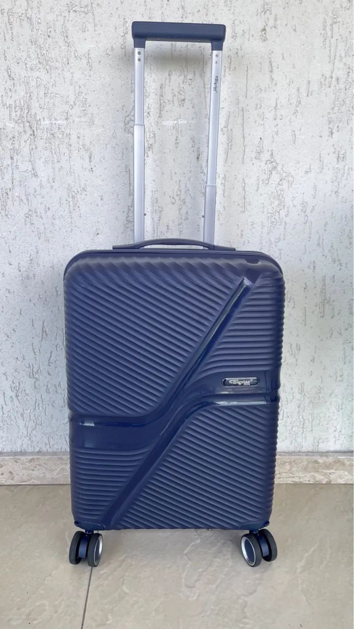 Mala de Mão Azul com Rodinhas Duplas 52cm - Foto 2