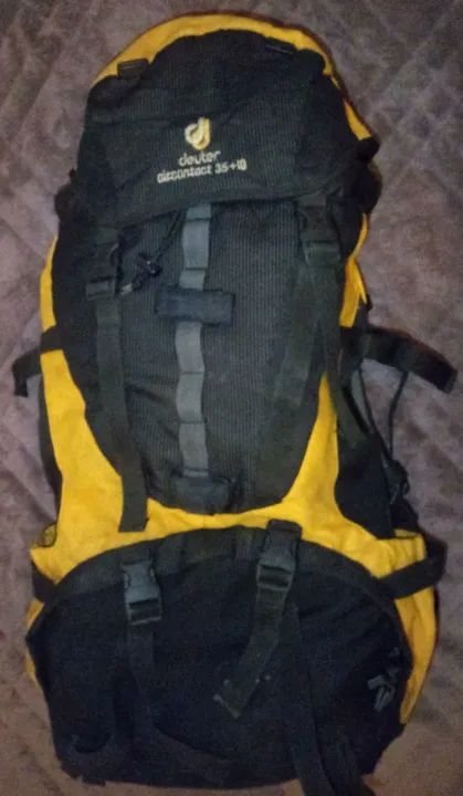 Mochila para acampamento - Deuter Aircontact 35+10 - Mochila de 45 litros semi cargueira