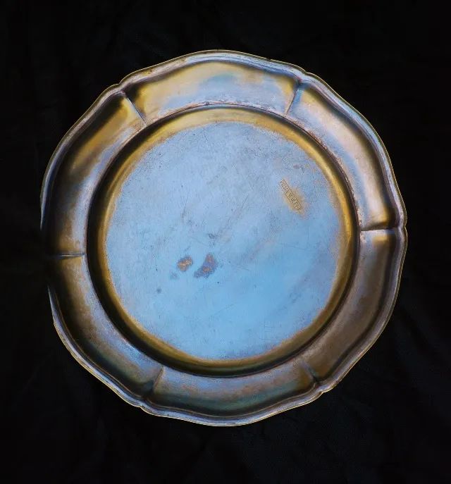bandeja dourada espessurada prata wolff anos 60 , medida 26 cm . pesada  - Foto 4