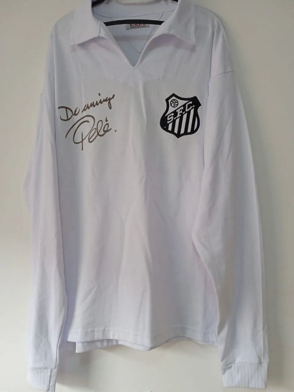 Camisa Santos Bi Campeão Mundial #10 Pele Autografada Certificada