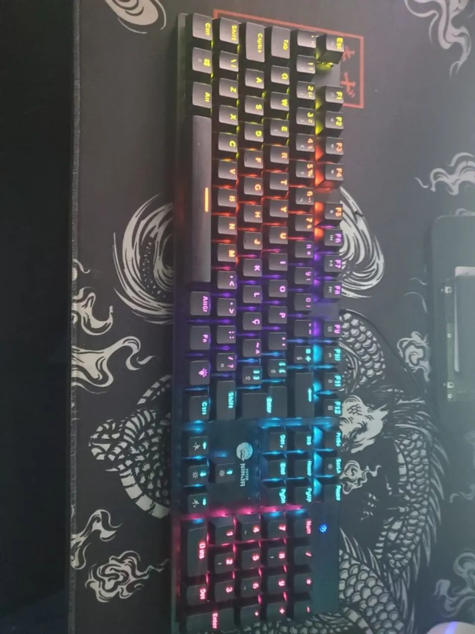 teclado mecânico com switch azul
