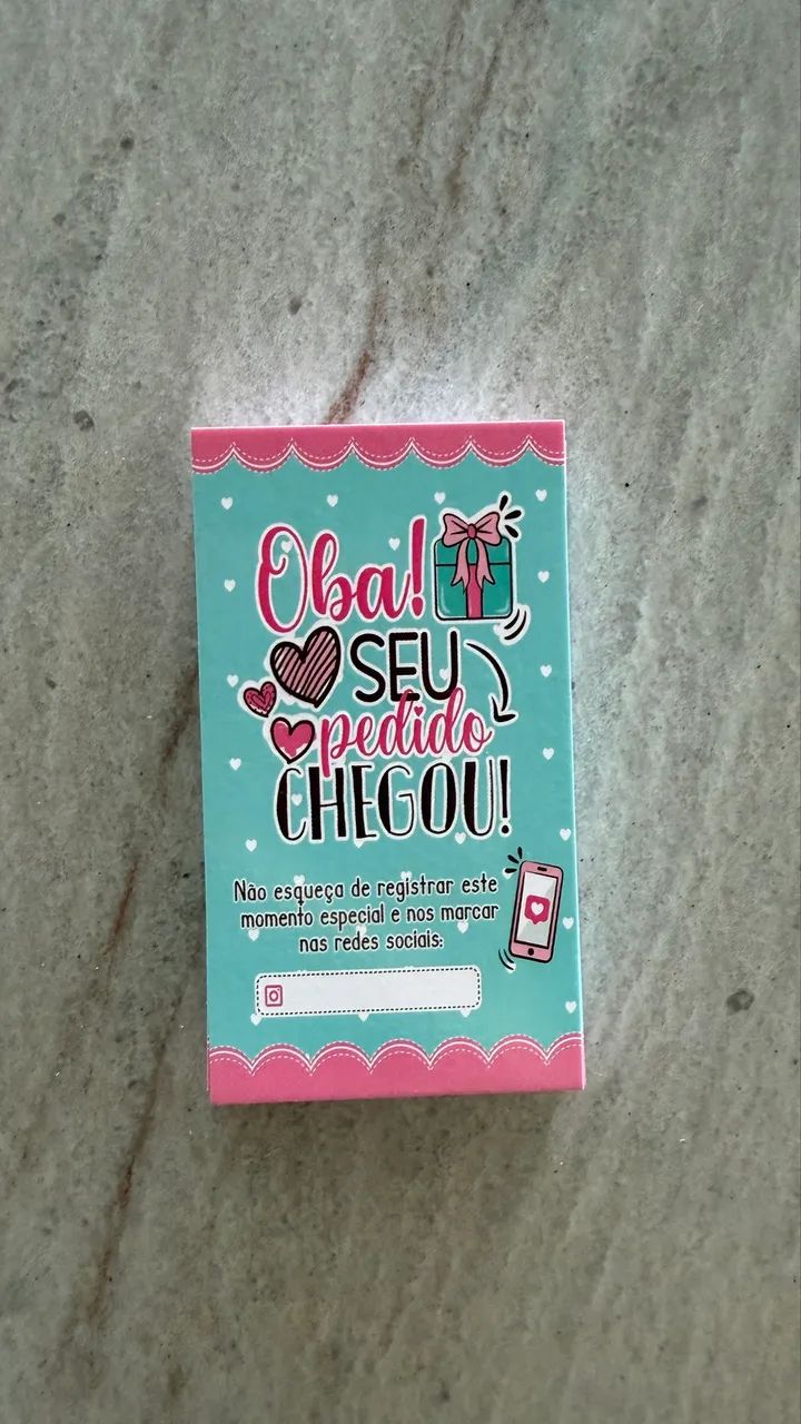 Cartão! Seu pedido chegou 