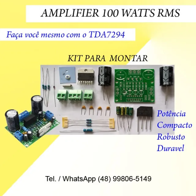 Kit para montar Amplificador 100 Watts