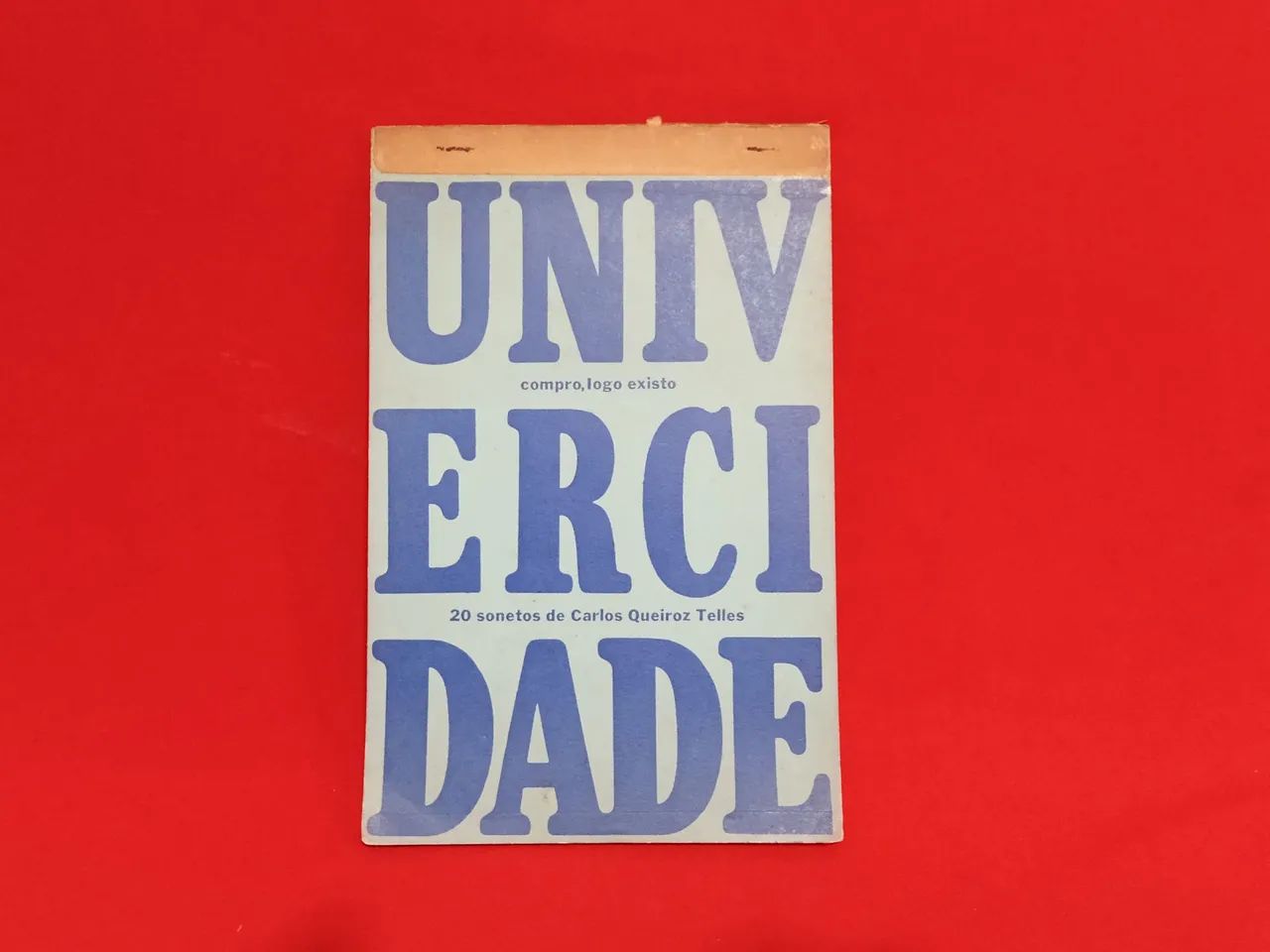 Livro Antigo 20 Sonetos de Caros Queiroz Telles