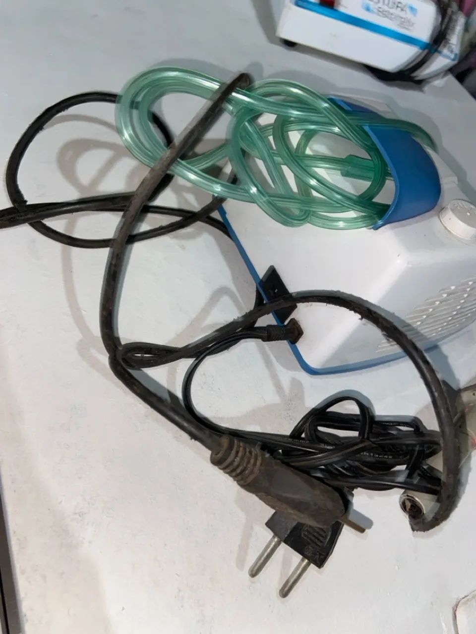 Inalador Nebulizador Compressor Inalar Compact Branco - Foto 3