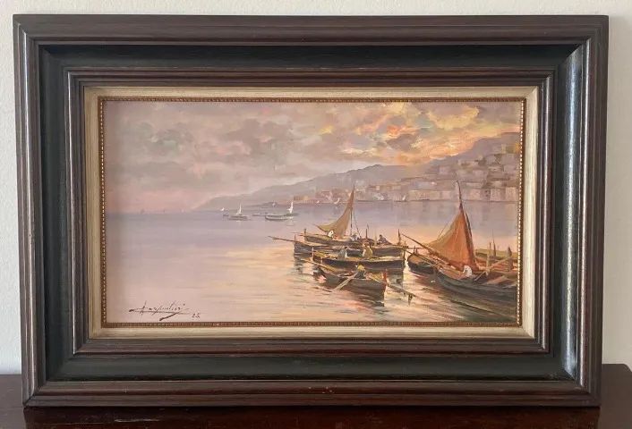 Quadro 'Napoli' de Antonio Carpentieri - 1985 - pintura original