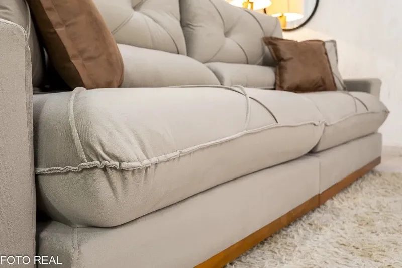 Sofá Retrátil Reclinável Gran Bello 2.90m Veludo - D33 e Molas Ensacadas - Foto 4