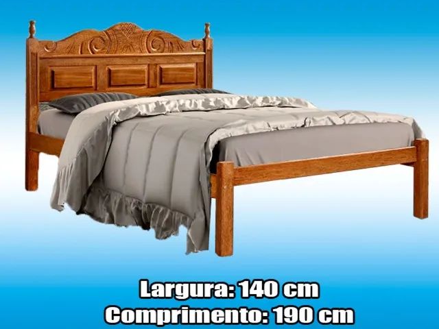 Cama Casal de Madeira Macanaiba - Madeira Forte - Foto 3