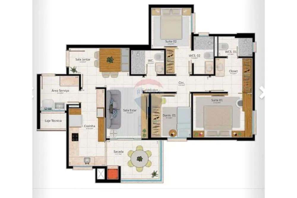 ¨Apartamento no Tivoli com Móveis Planejados-Conforto e Praticidade para Seu Lar !¨ - Foto 3