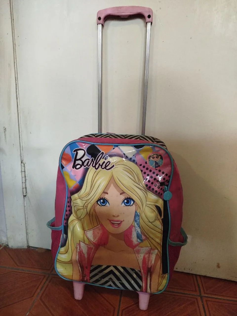 Mochila Infantil Barbie com Rodinhas