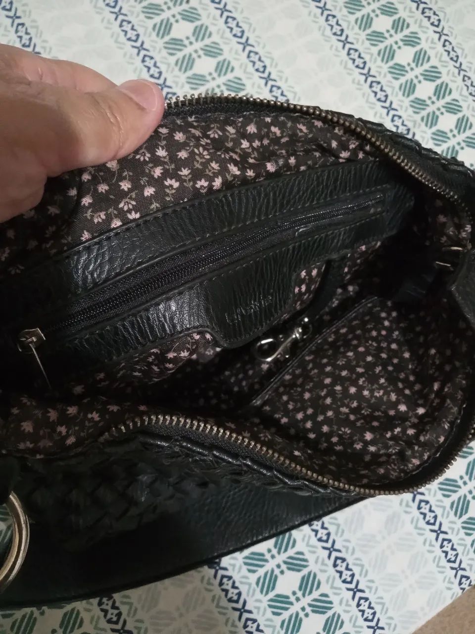 Bolsa em couro preto  - Foto 2