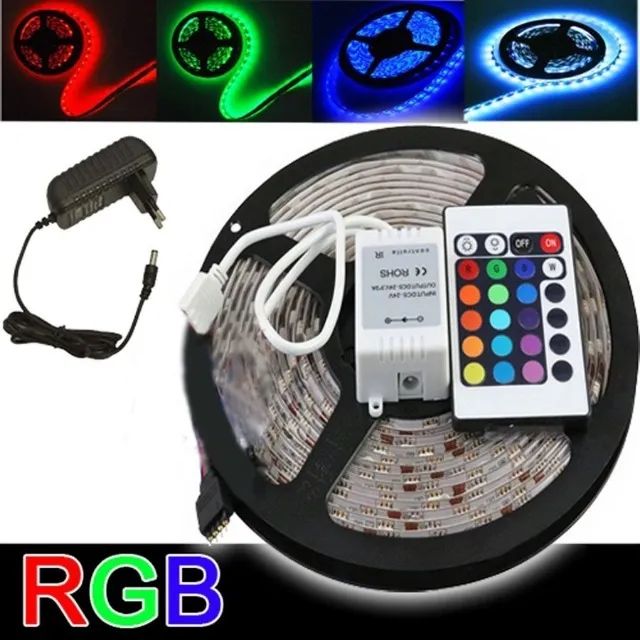 Fita Led 5m Rolo Rgb 5050 + fonte - Foto 4