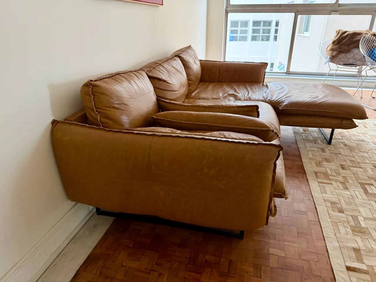 Sofá Ibiza em Couro Legítimo com Chaise  - Foto 5
