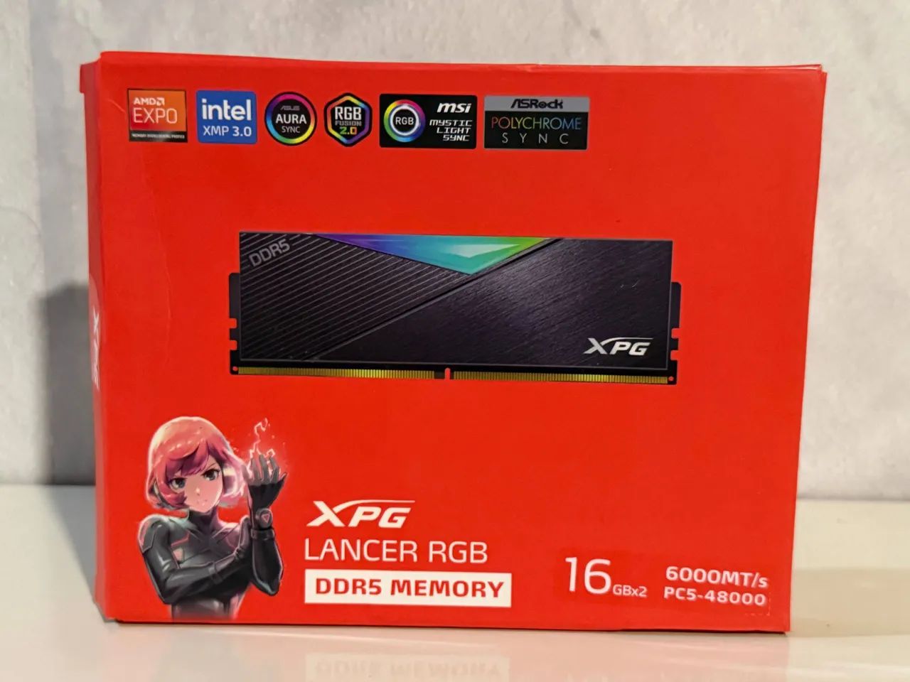 Memória XPG Lancer RGB DDR5 6000MT/s - 32GB (2x16GB) - Memória RAM