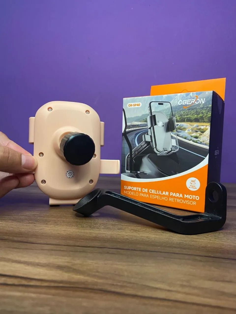 Suporte de Celular para Moto Oberon OR-SP40 - Foto 2