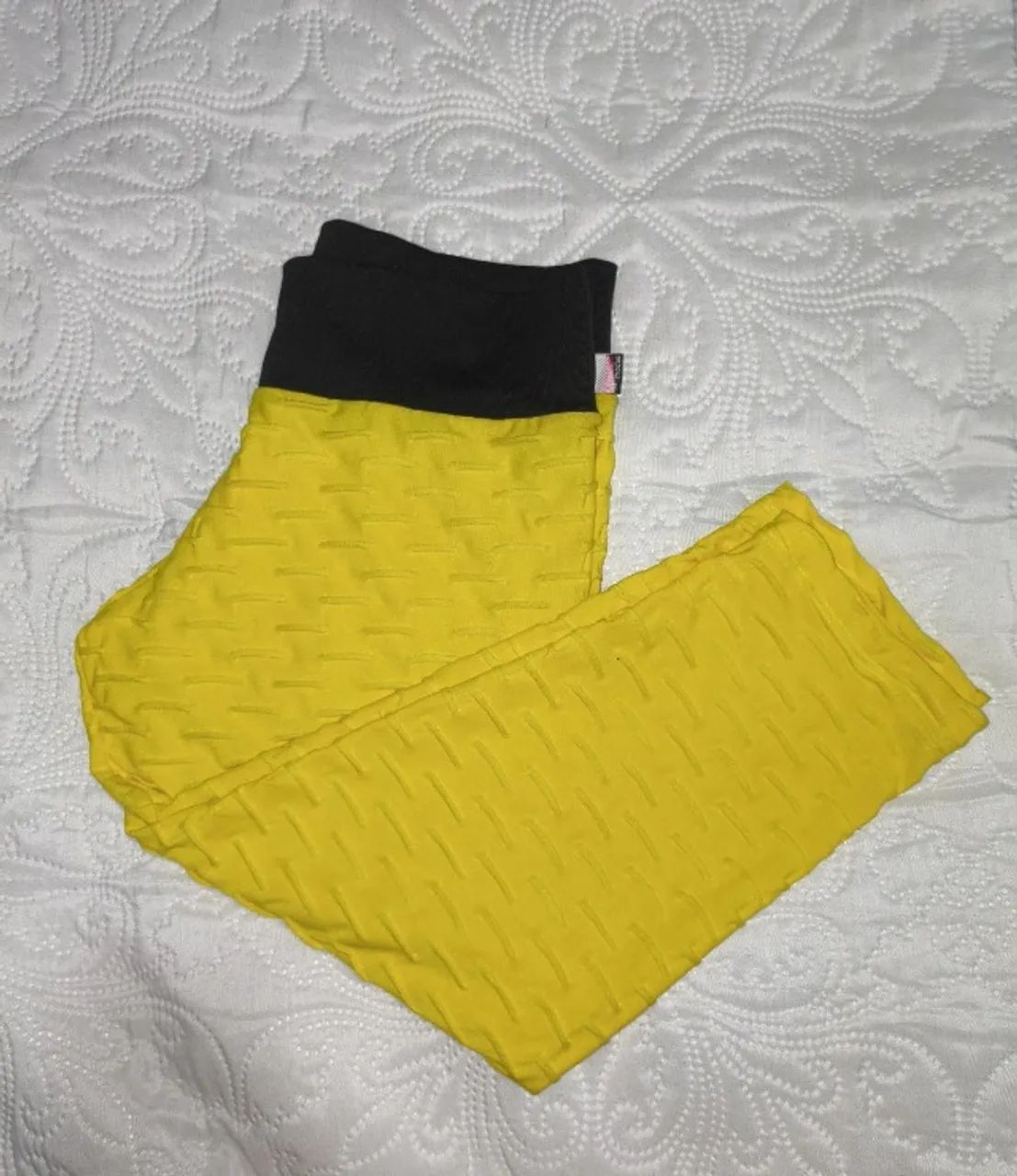 Calça Leg Legging Kaisan Nova Sem Uso Amarelo - Foto 4