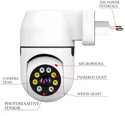 Câmera de Segurança WiFi com Tomada 3MP Monitoramento Interno e Conversa em 2 Vias z1560 - Foto 5