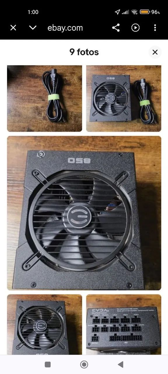 FONTE EVGA 850G+ GOLD