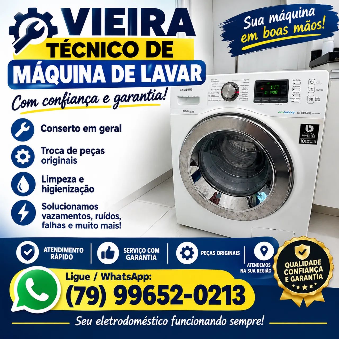 Técnico de máquina de lavar
