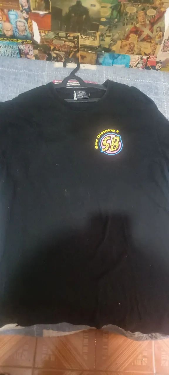 Camiseta preta M BoB Esponja.? - Foto 5