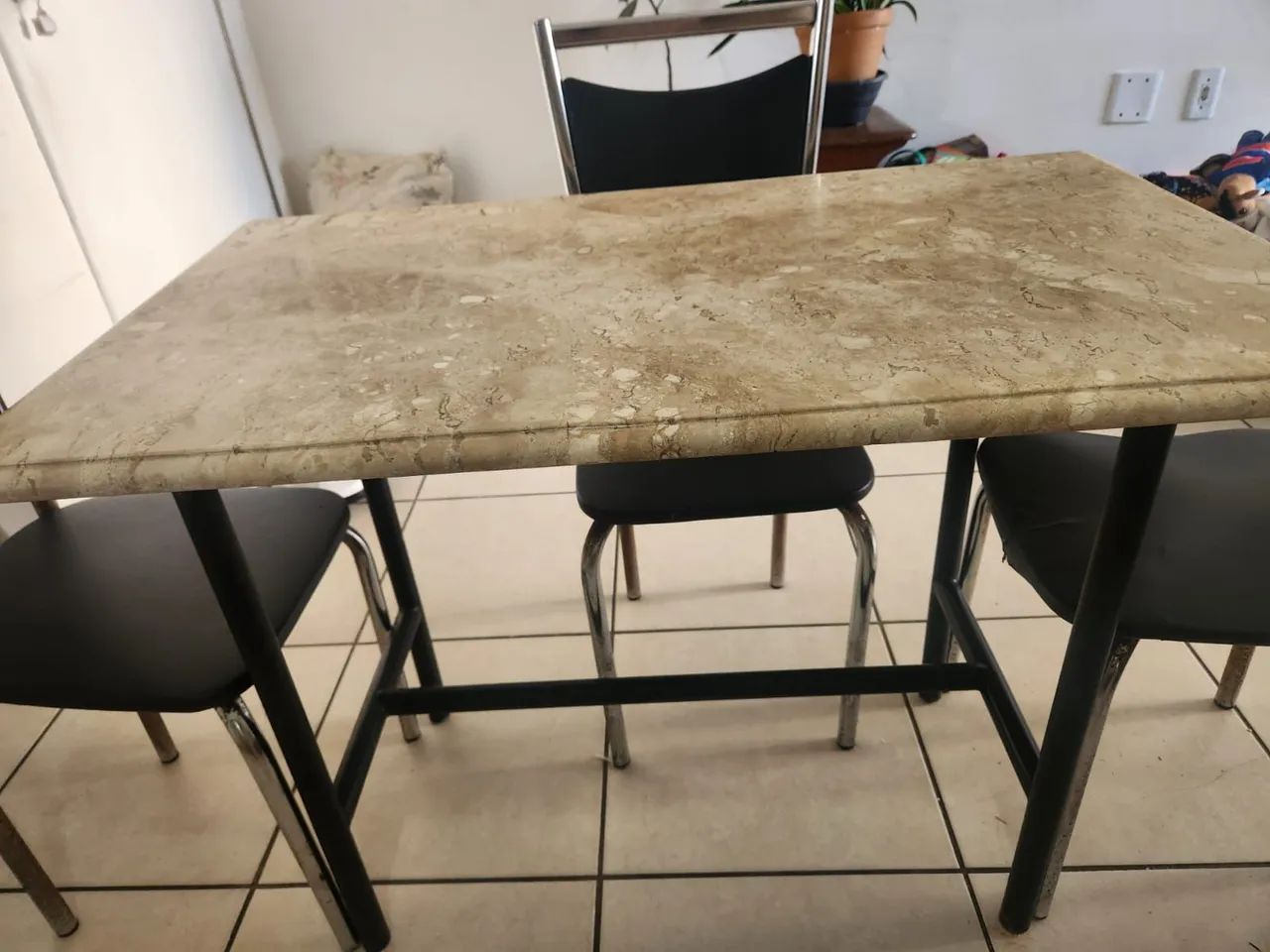 Mesa 4 lugares MÁRMORE TRAVERTINO - Foto 3