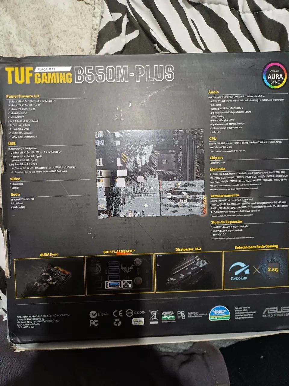 PLACA MÃE TUF GAMMING B550M PLUS - NOVA - Foto 2