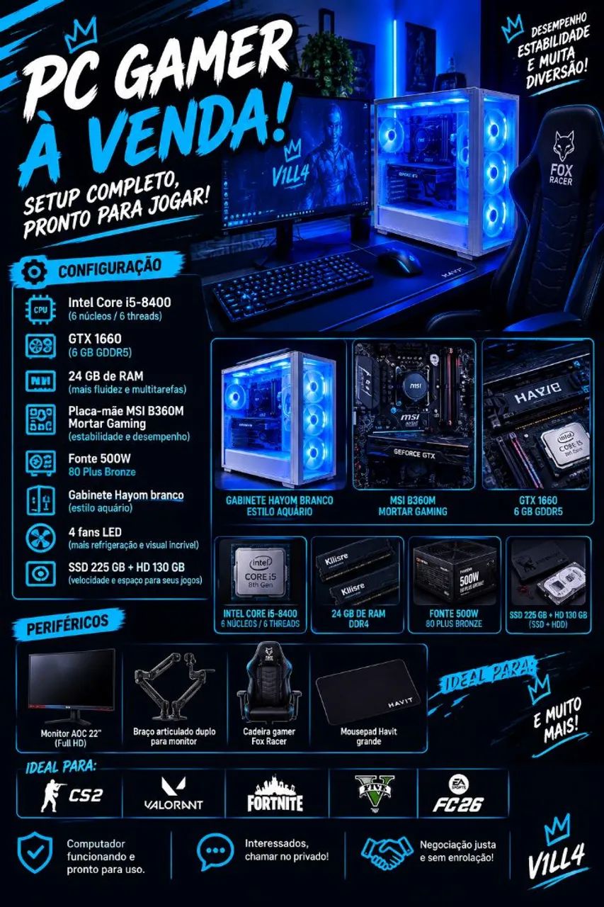 Setup gamer 