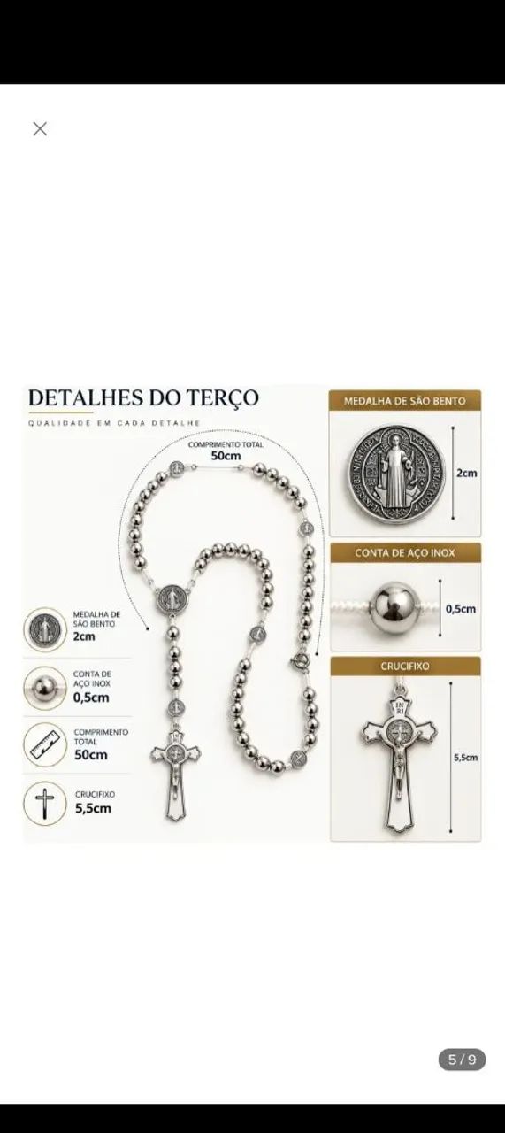 Colar terço são bento - Foto 4