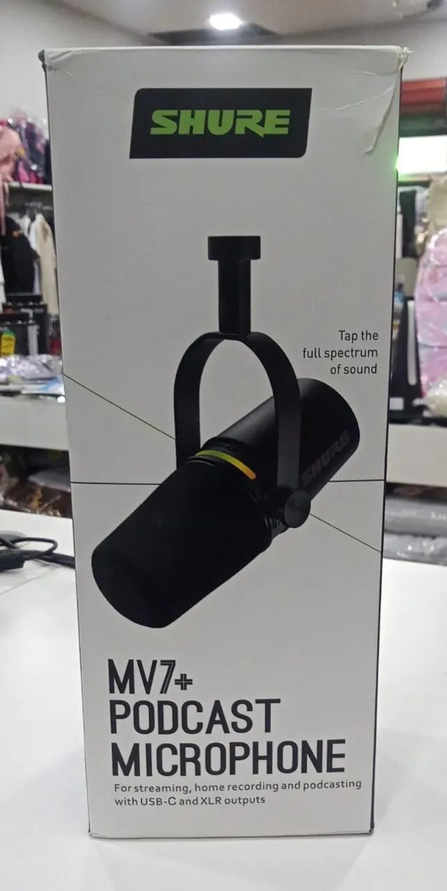 ? MICROFONE SHURE MV7+ PODCAST