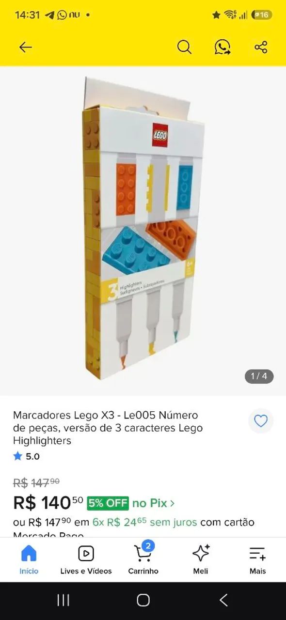 Marca texto lego original  - Foto 4