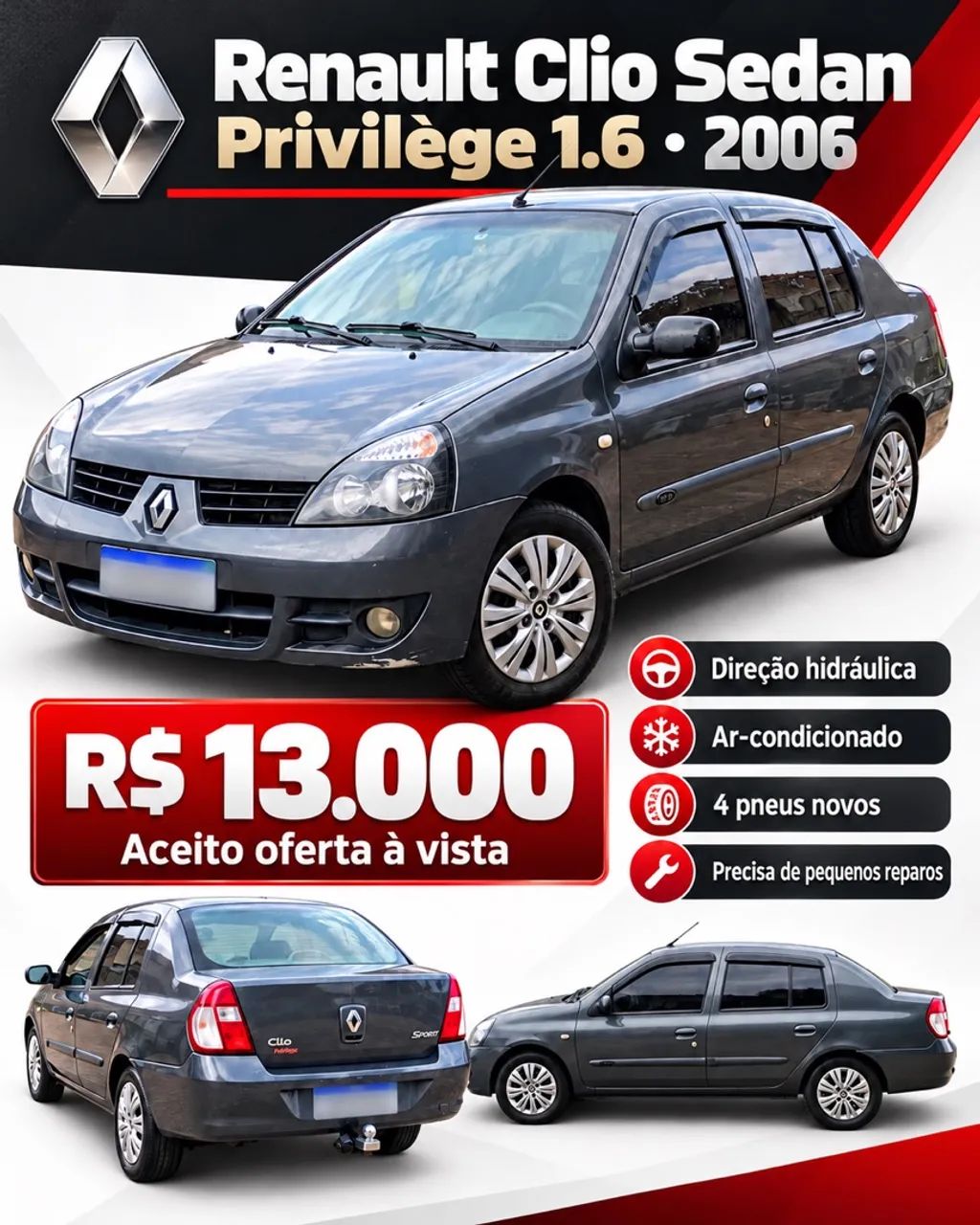 Renault Clio SED. PRIVILÈGE HI-FLEX 1.6 16V 4P 2006