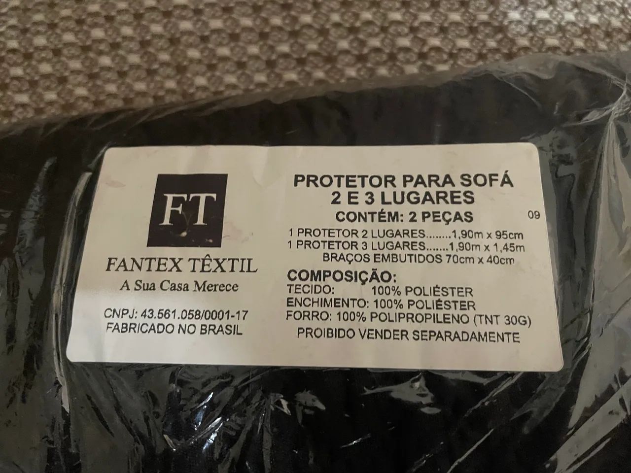 KIT PROTETOR PARA SOFÁ DE 2 E 3 LUGARES MATELADO COM LAÇO E BOLSO - Foto 3