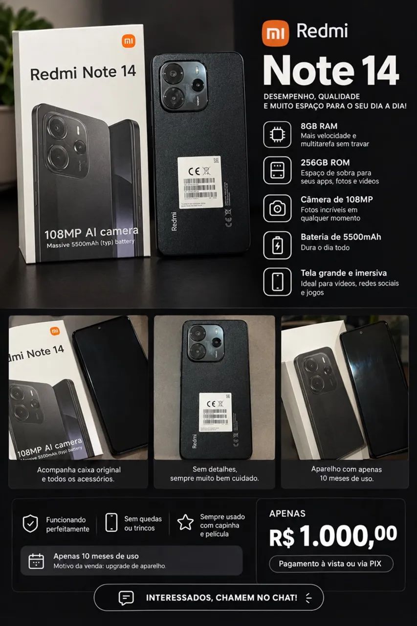 Redmi Note 14 8GB RAM 256GB 