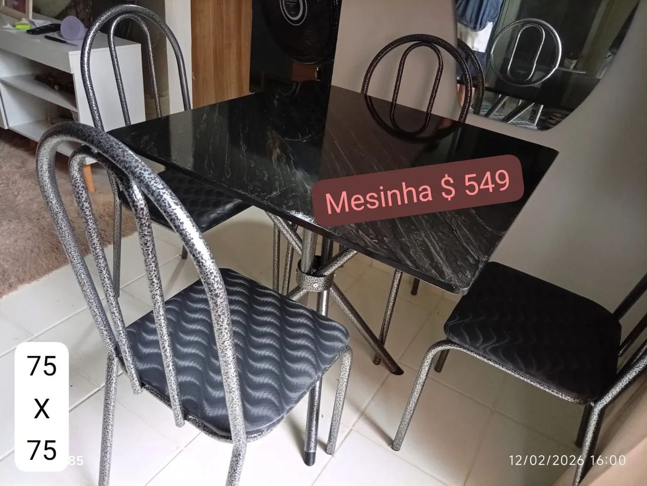 Mesa Nova Tampo de Pedra na Promoção  - Foto 3