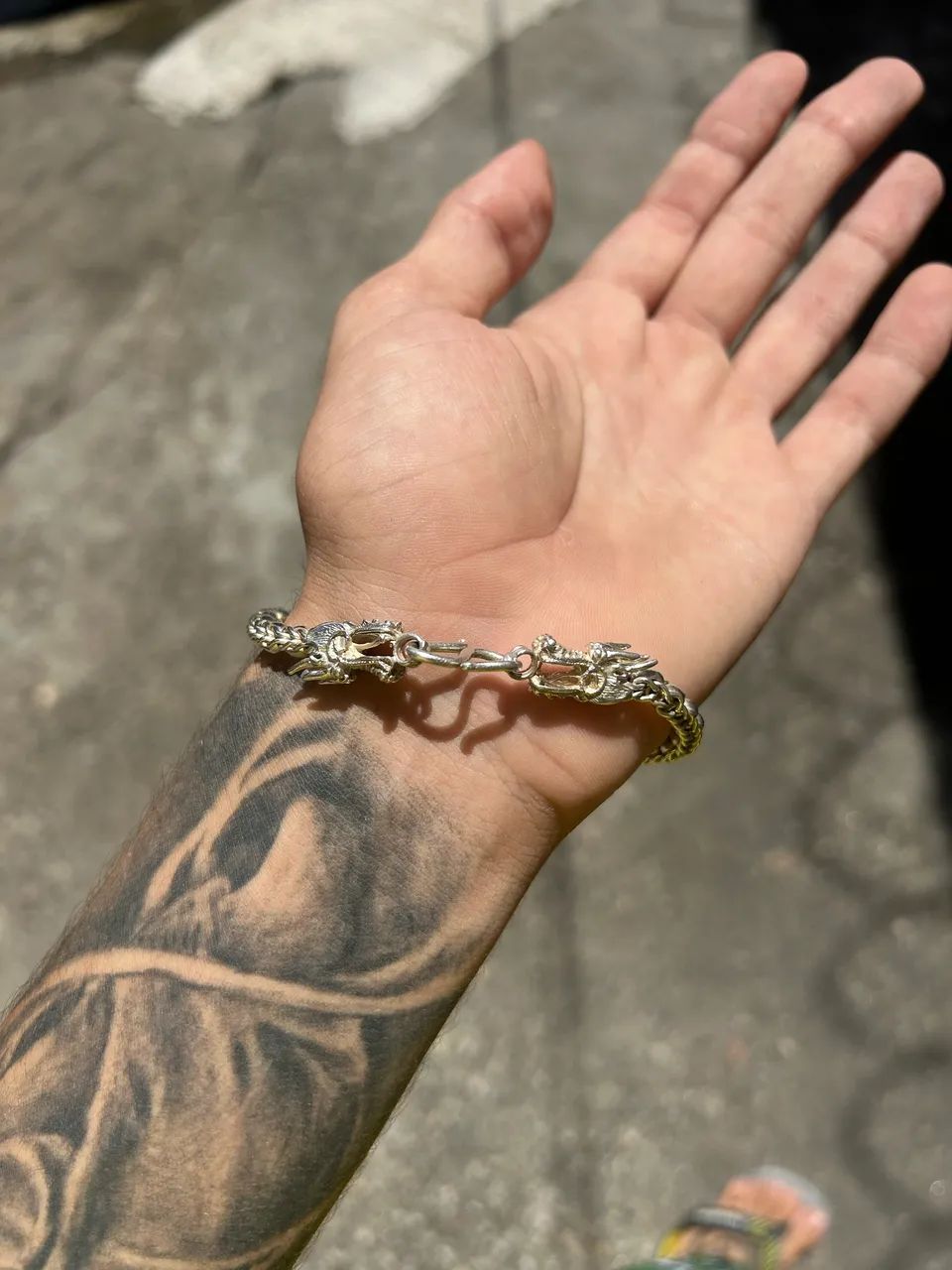 Pulseira de Prata Cabeça de Dragão  - Foto 4