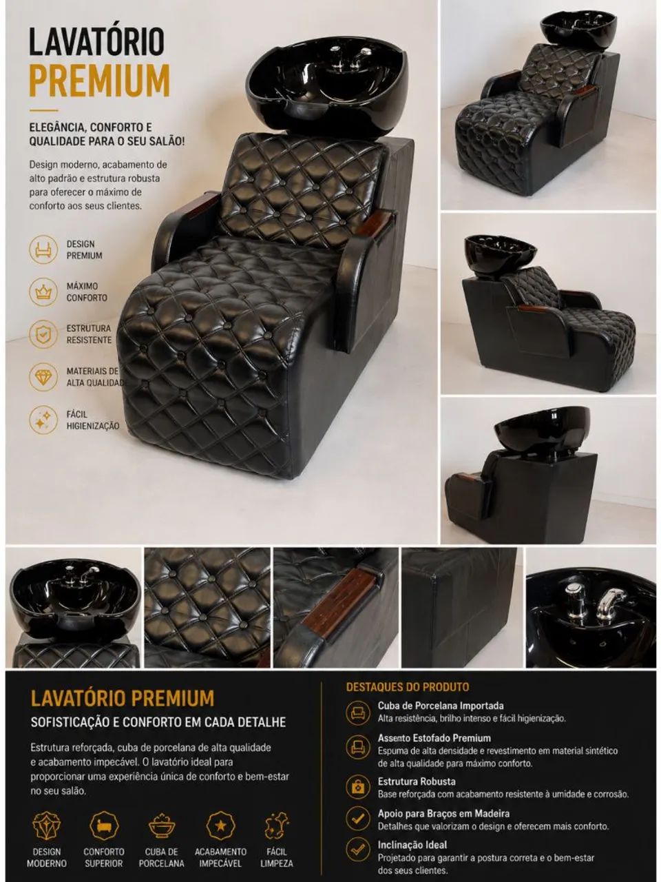 Lavatório Premium - Preto  - Foto 4