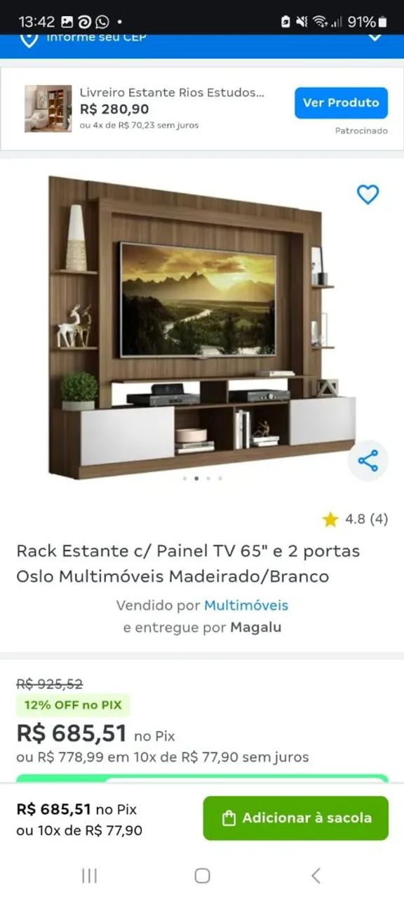 Estante com Painel  - Foto 2