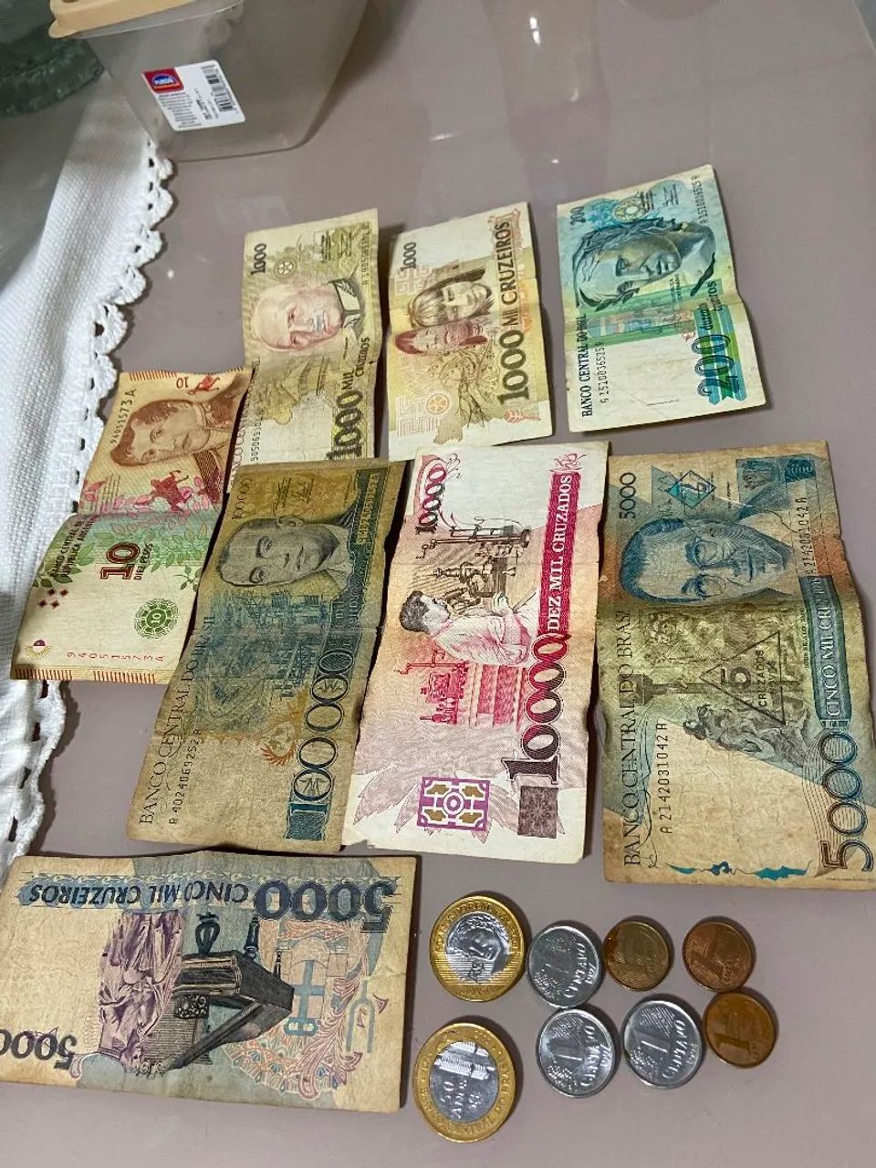cédulas e moedas antigas brasileiras + nota argentinas - Foto 4
