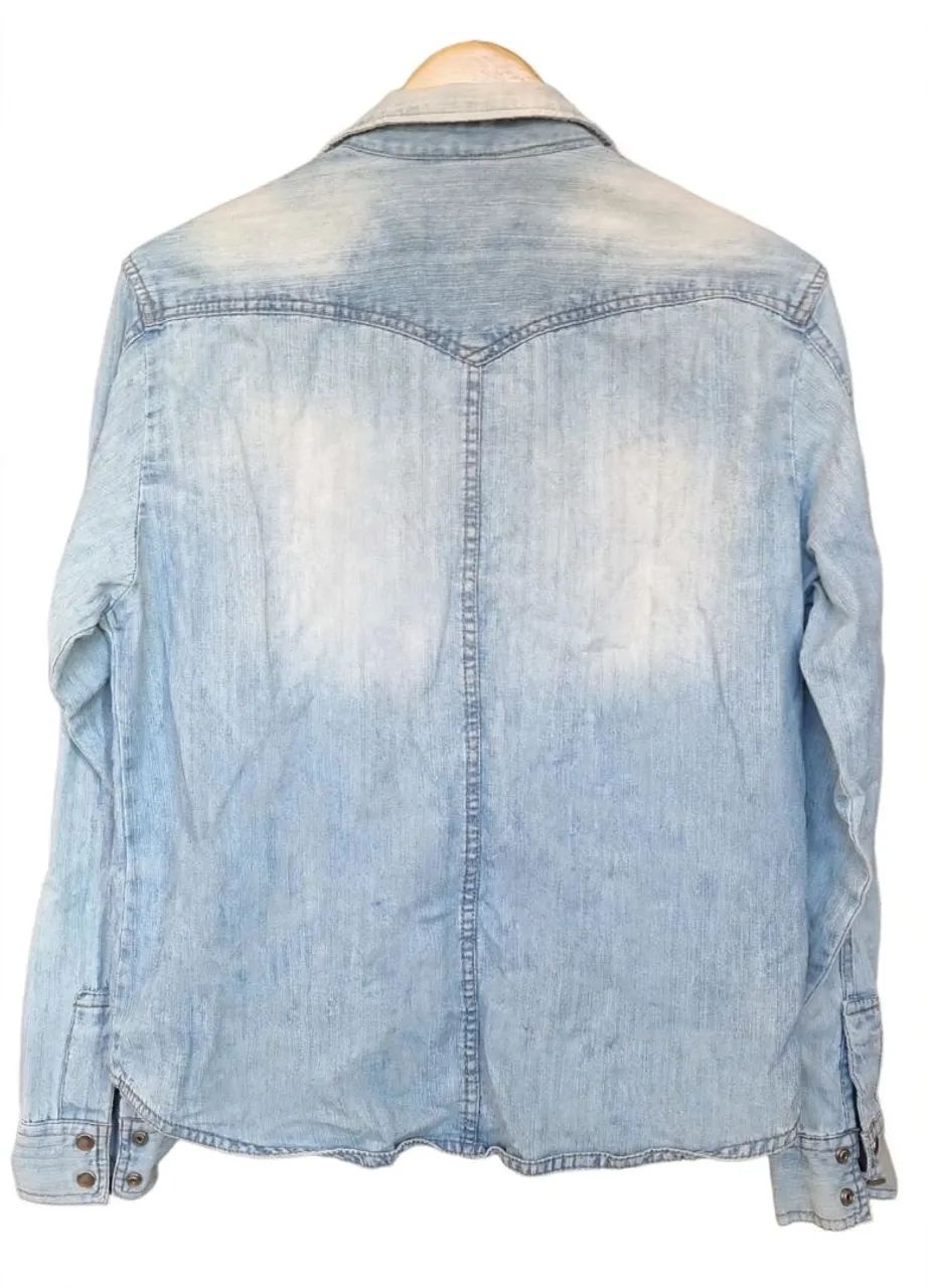 Camisa jeans feminina tam m - Foto 3