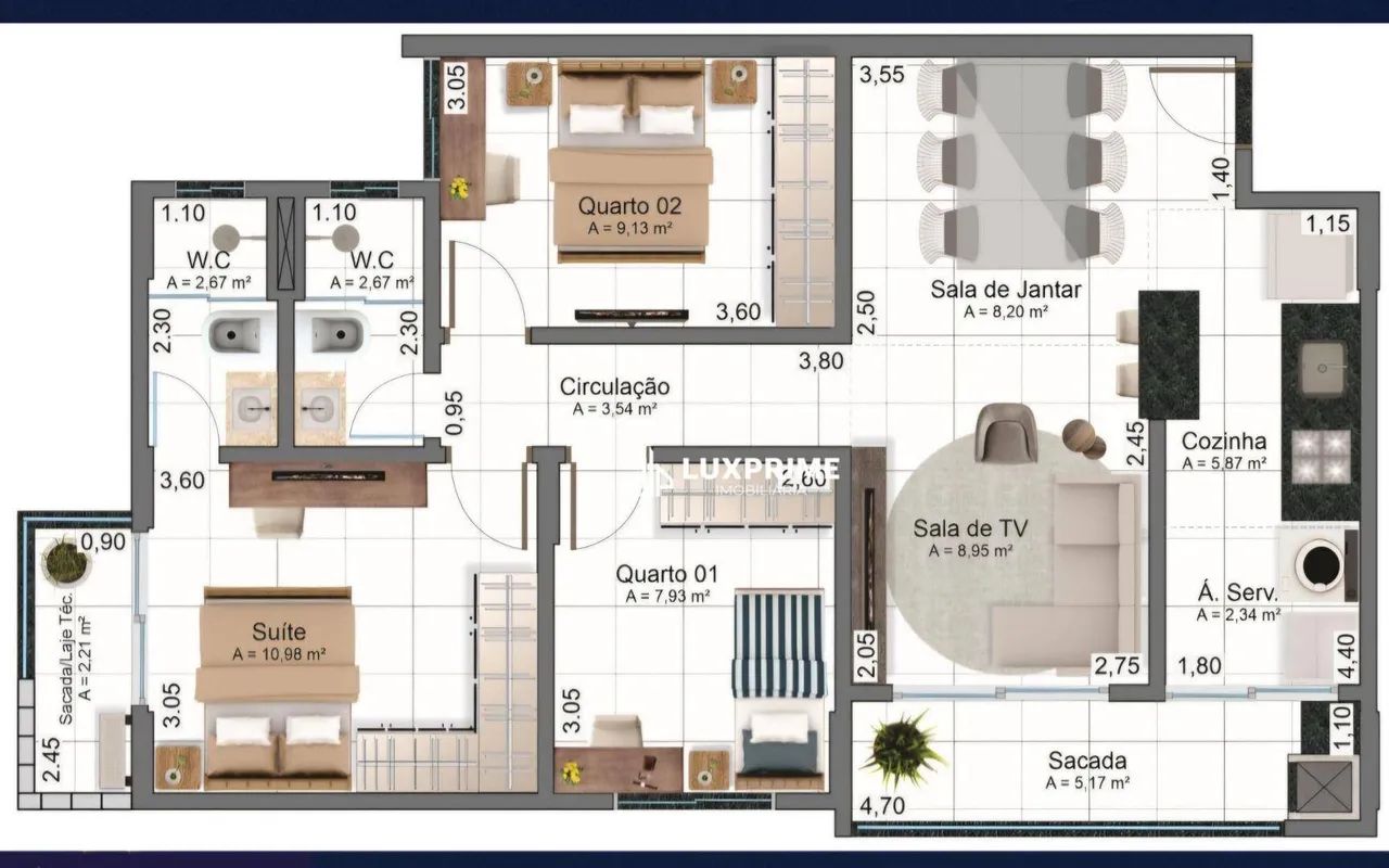 Apartamento c/ 3 Quartos à Venda, 80 m² por R$ 722.860,00 - 706 Sul - Palmas/TO - Foto 8