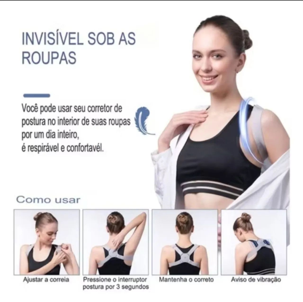 Corretor de postura vibratório. - Foto 4