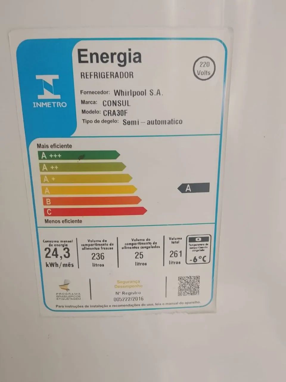 Geladeira Consul 