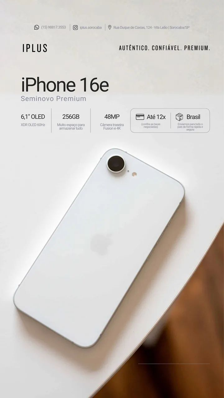 iPhone 16e 256GB (Seminovo Premium) - Foto 2