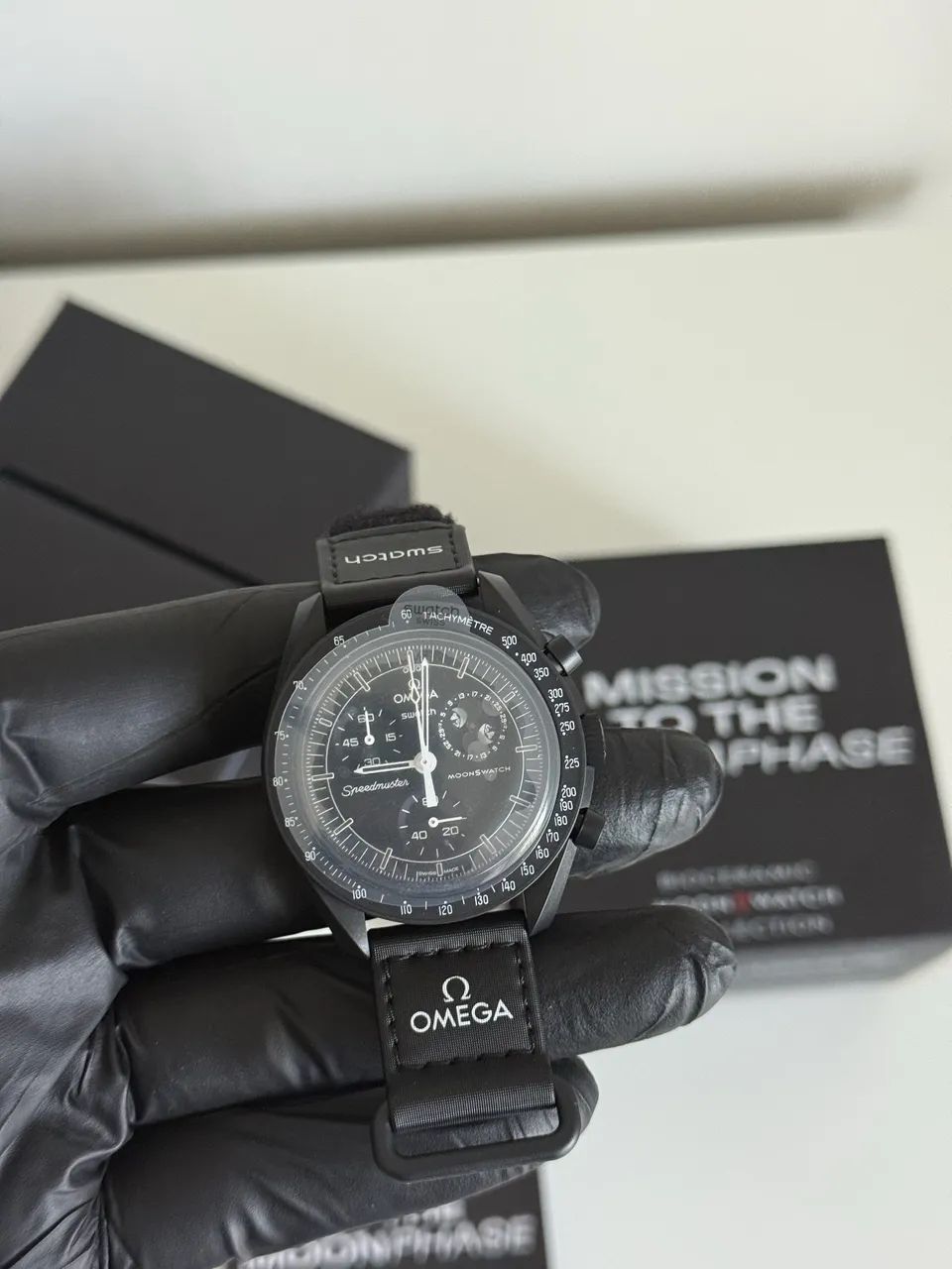 Omega Moonswatch Snoopy Preto - Foto 2
