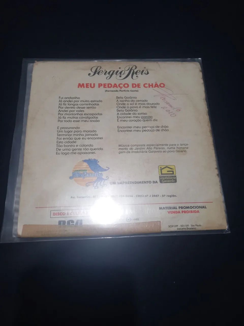 LP compacto Sérgio Reis - Meu pedaço de chão (RARÍSSIMO) - Foto 2