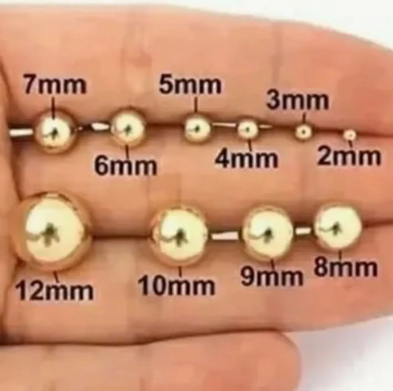 Brinco de Bolinhas 3mm em Ouro 18k - Foto 3